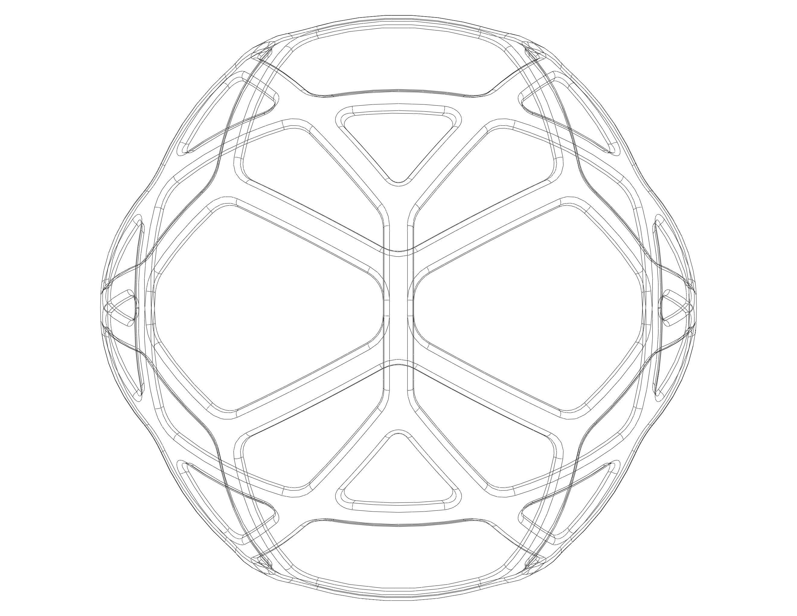 Wireframe Shape Geometric Simple Ball 3D print model_40
