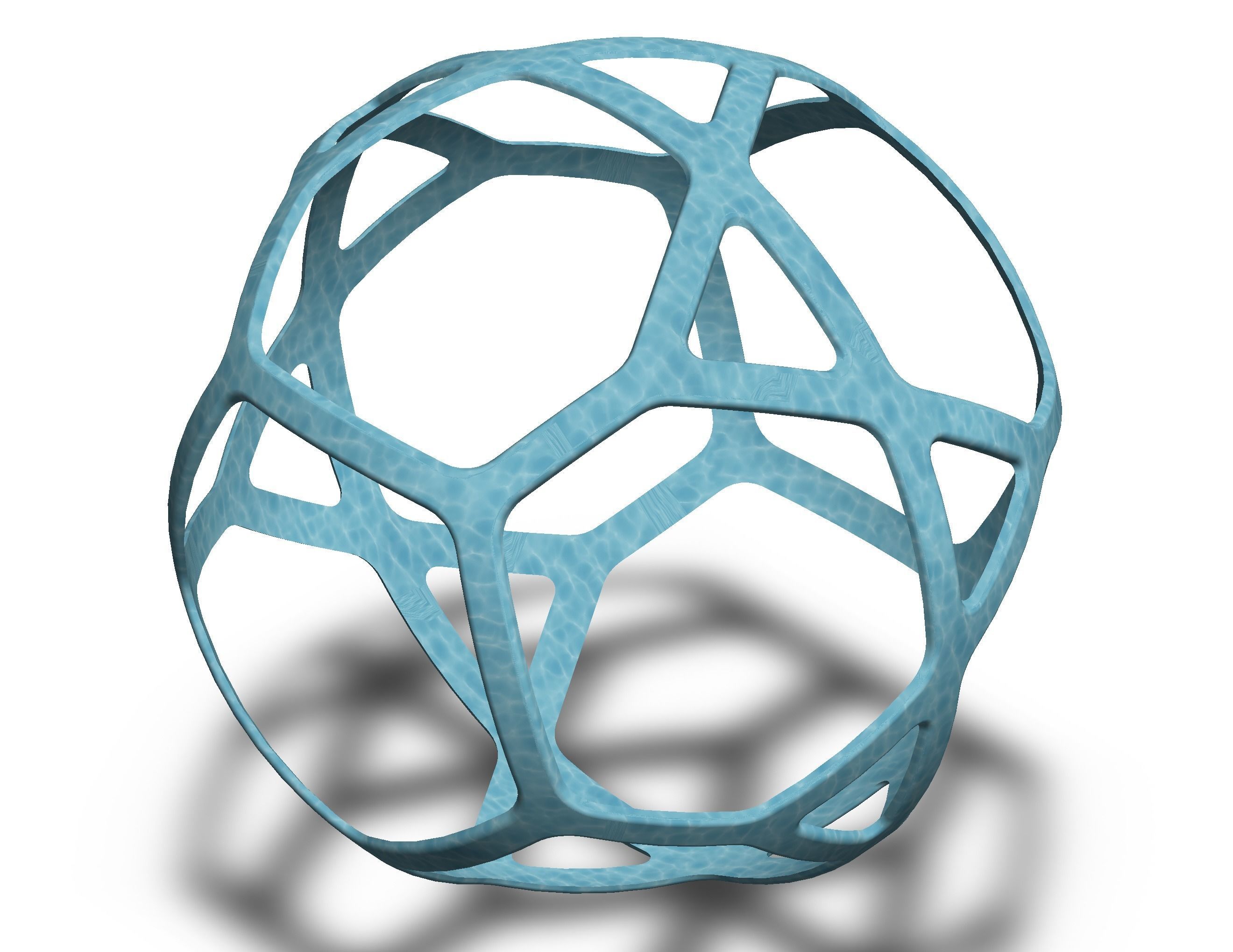 Wireframe Shape Geometric Simple Ball 3D print model_9
