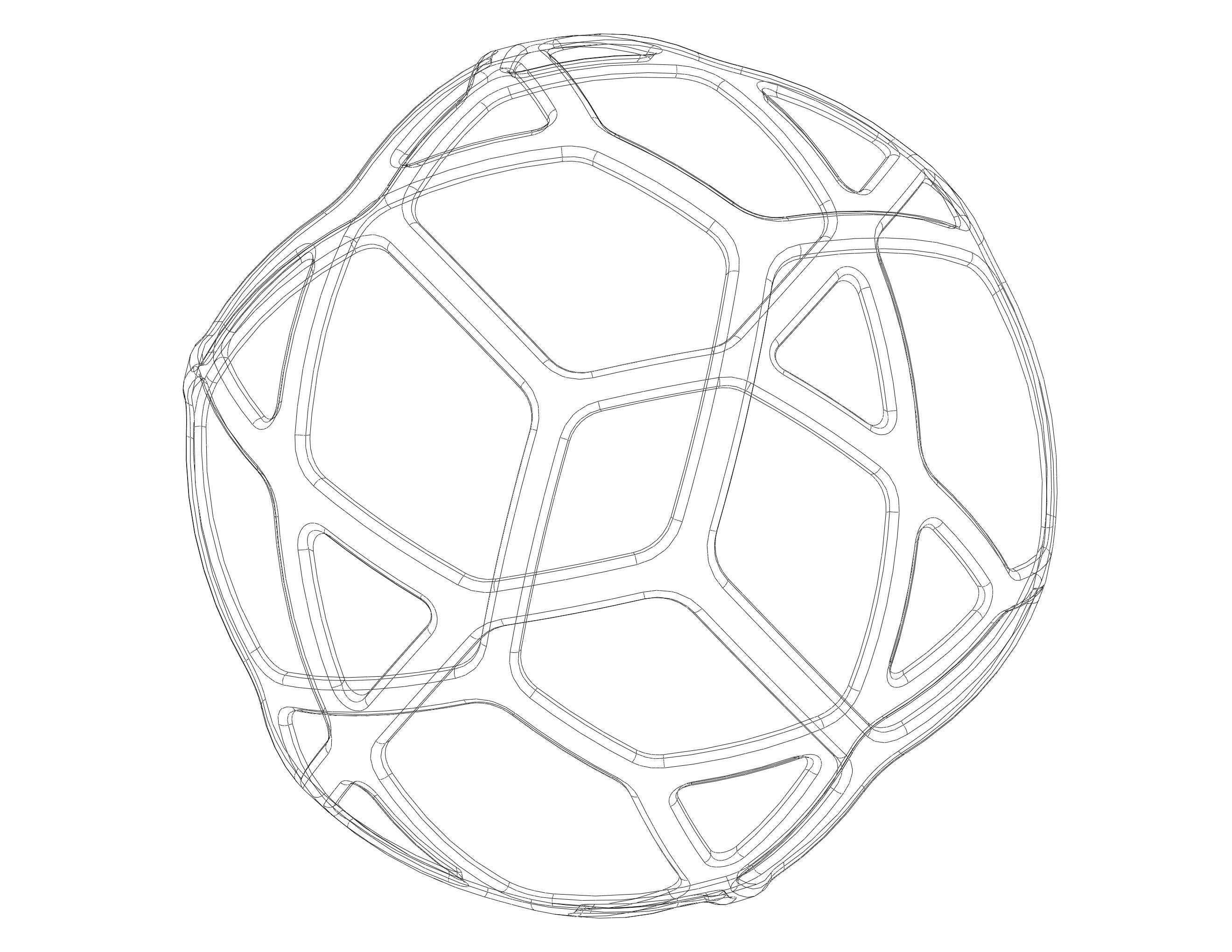 Wireframe Shape Geometric Simple Ball 3D print model_28