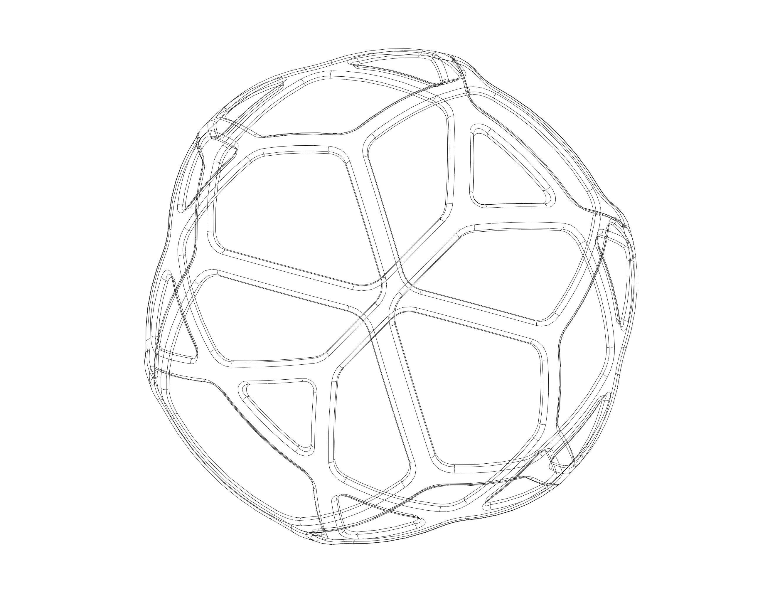 Wireframe Shape Geometric Simple Ball 3D print model_12