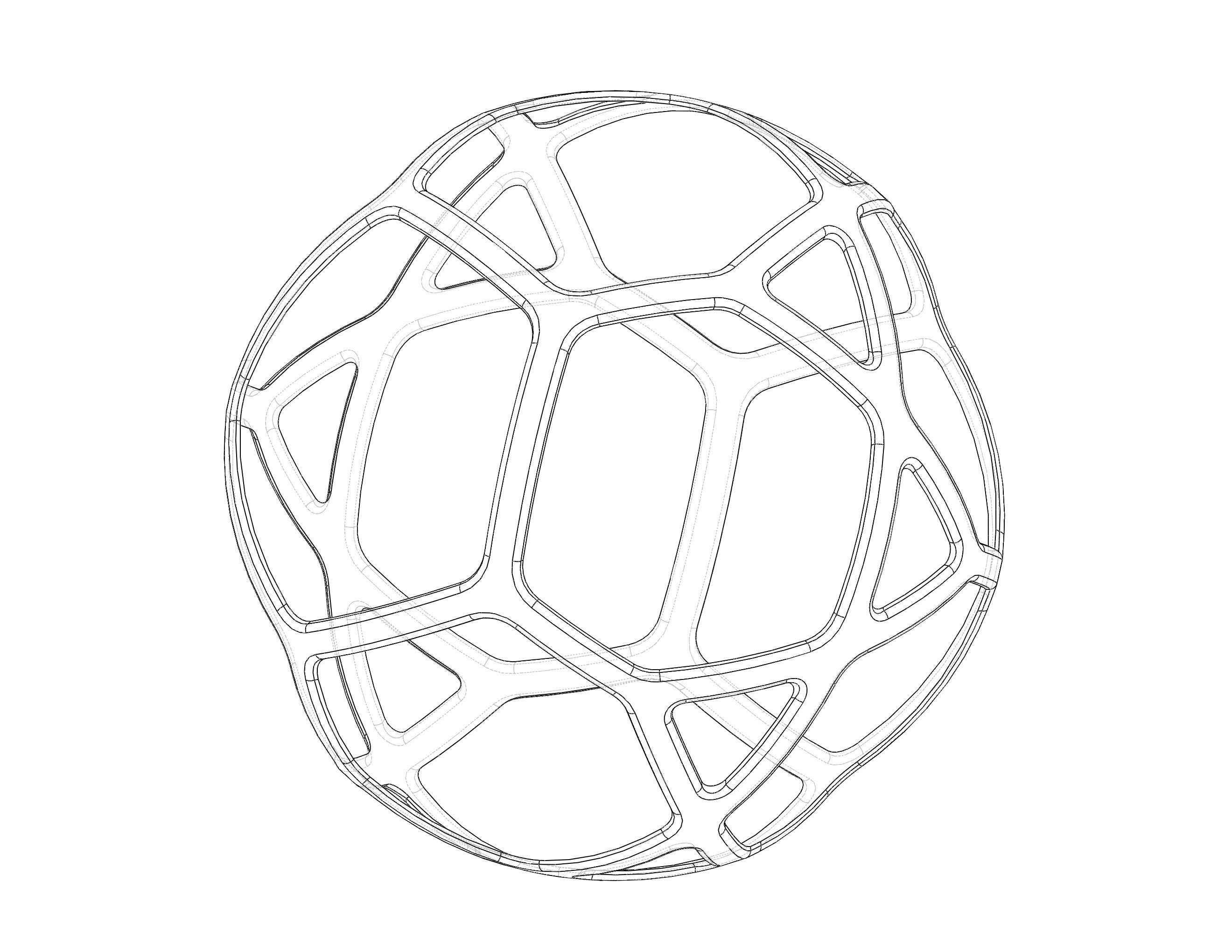 Wireframe Shape Geometric Simple Ball 3D print model_35