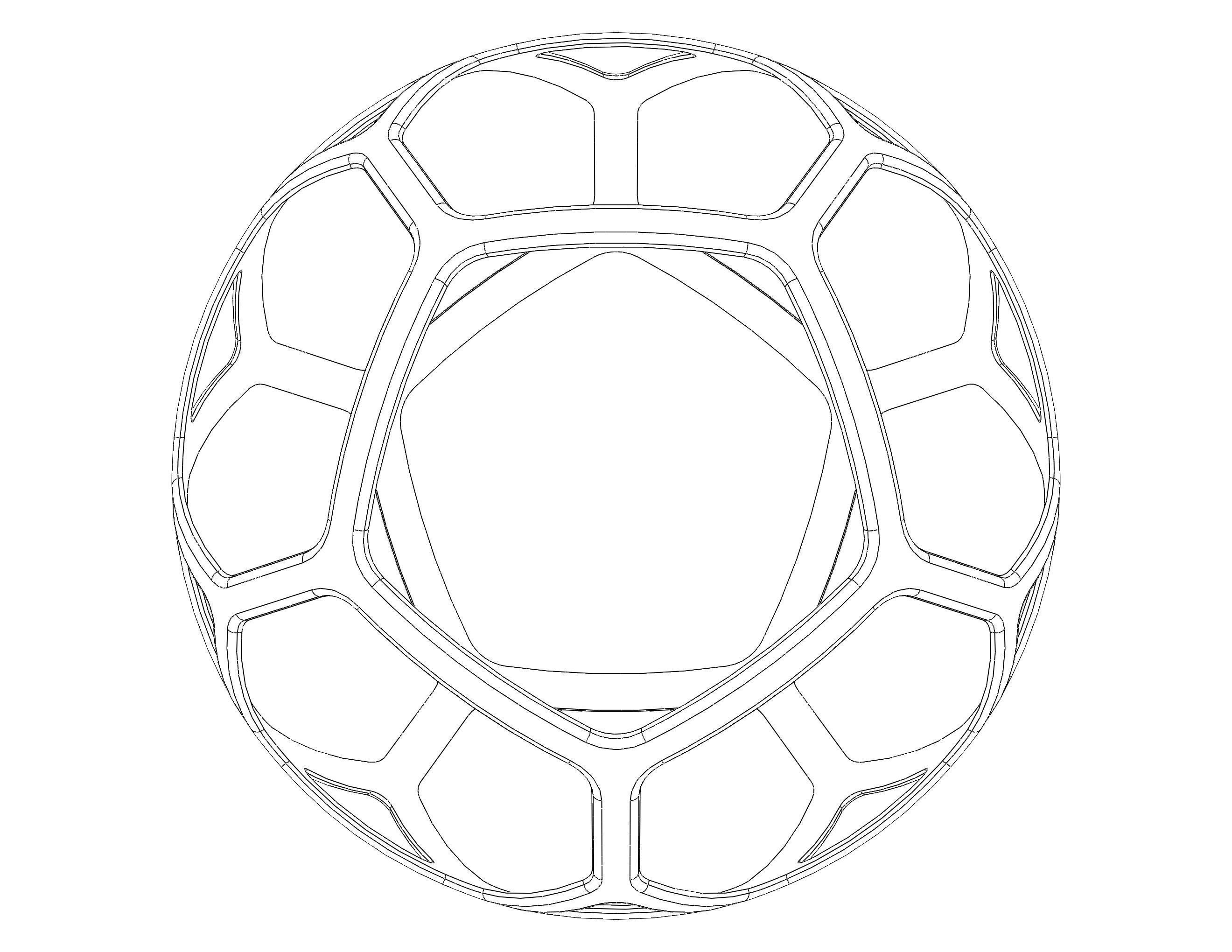 Wireframe Shape Geometric Simple Ball 3D print model_22