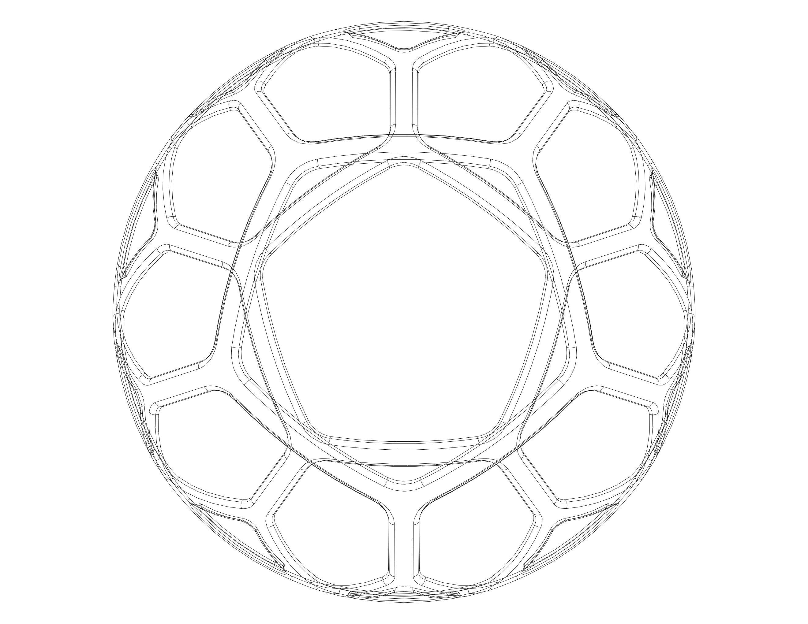 Wireframe Shape Geometric Simple Ball 3D print model_24