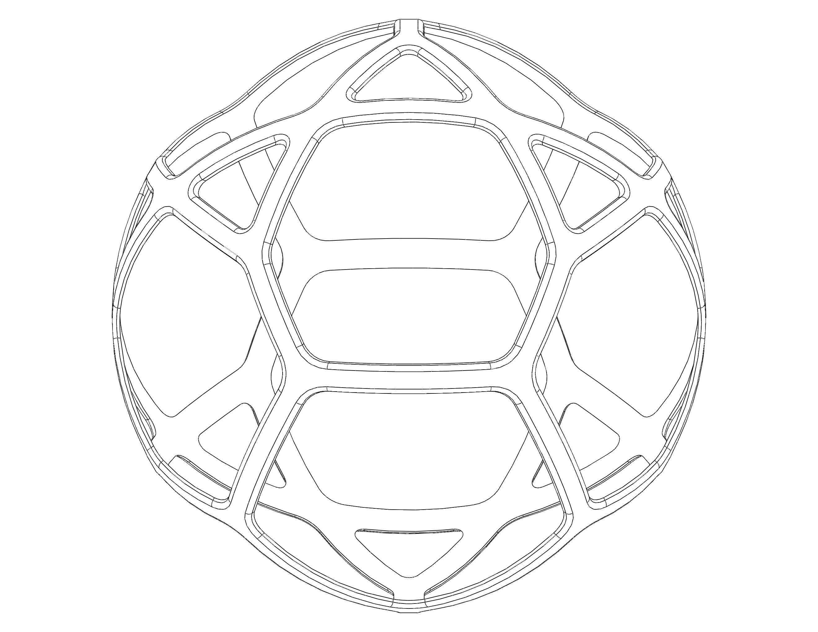 Wireframe Shape Geometric Simple Ball 3D print model_18