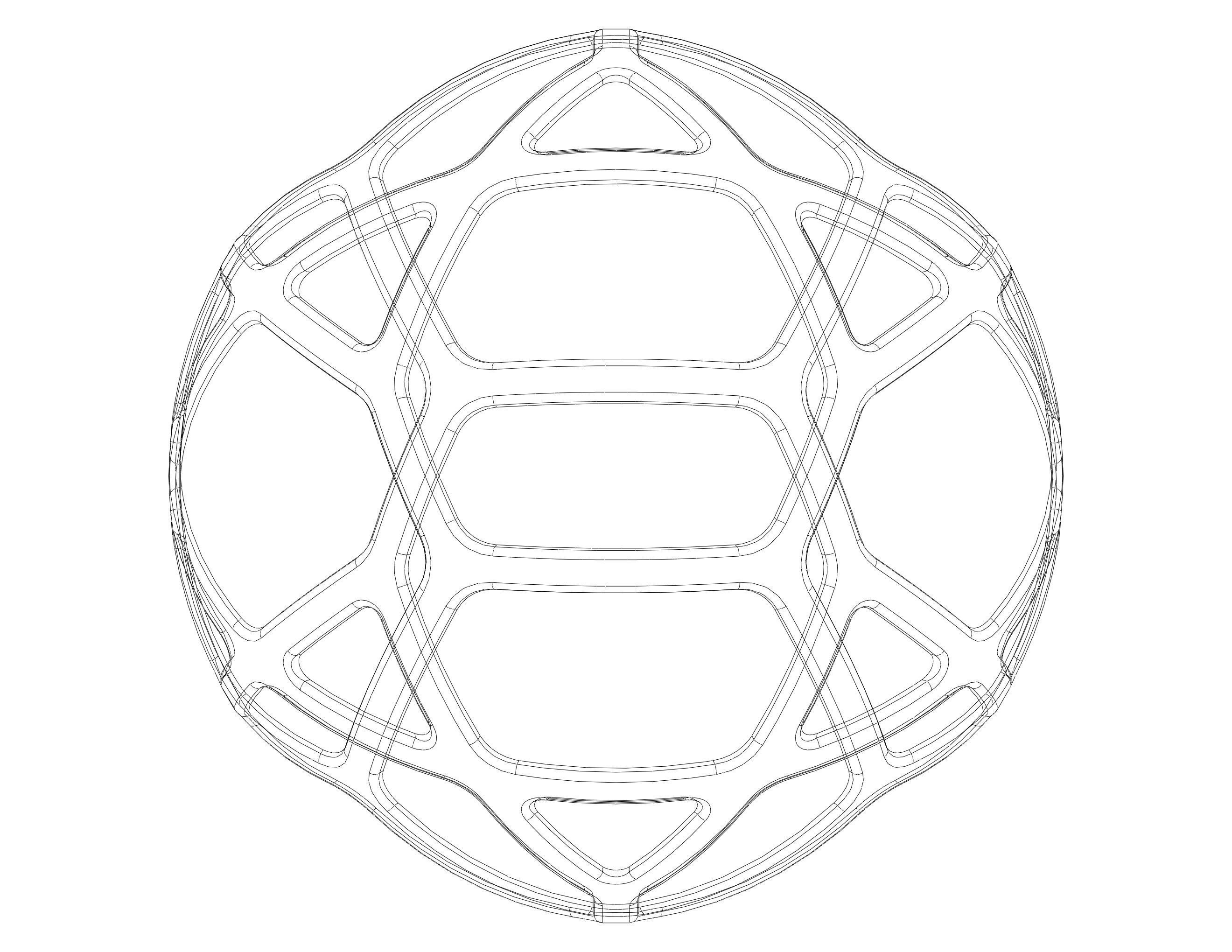 Wireframe Shape Geometric Simple Ball 3D print model_20