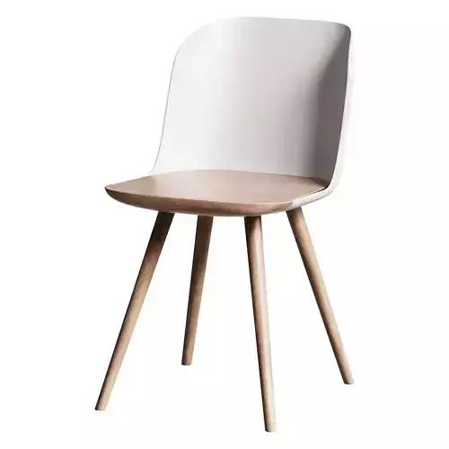 Klam chair with white back