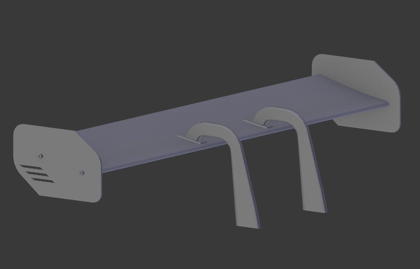 Swan Neck Wing Low-poly 3D model_2