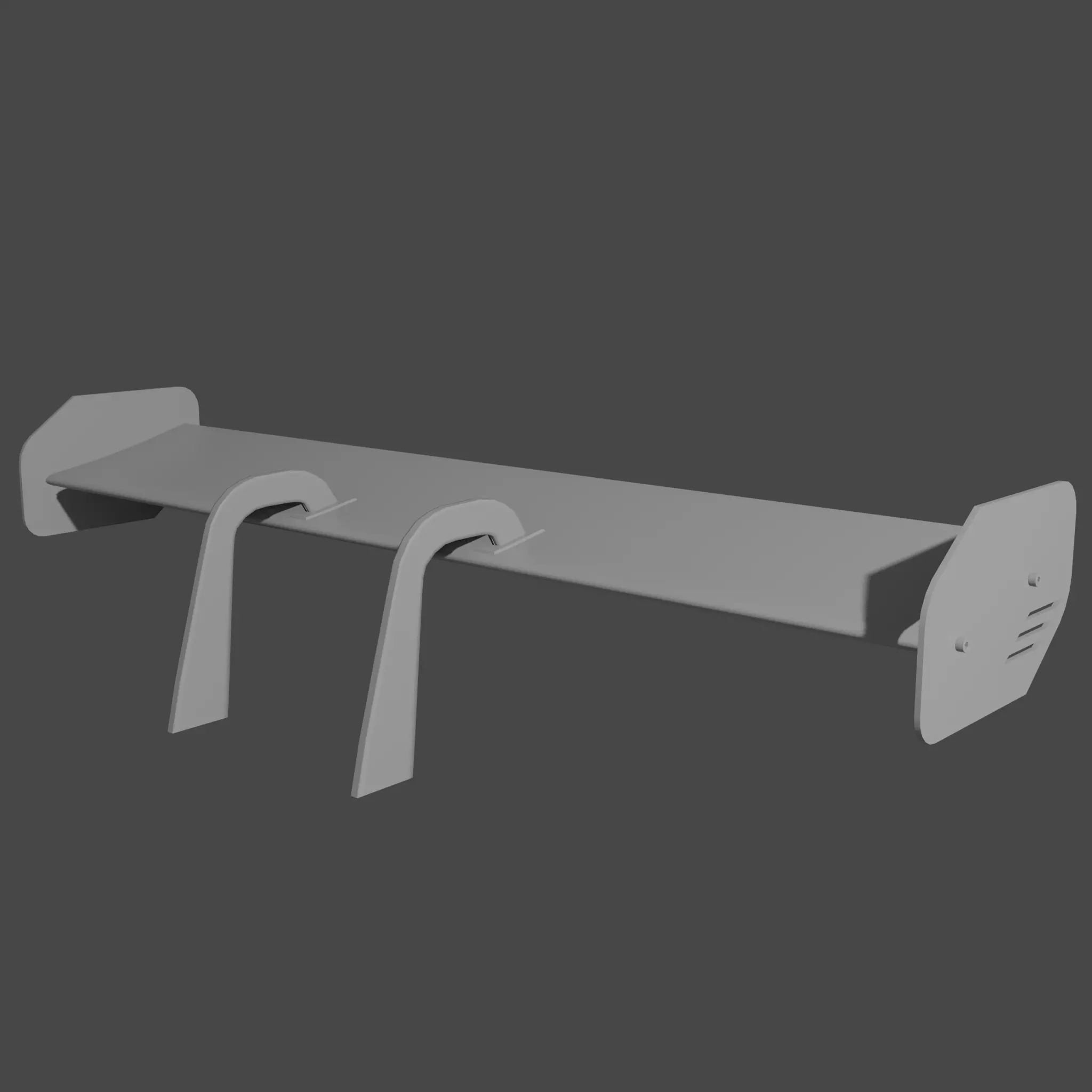 Swan Neck Wing Low-poly 3D model_0