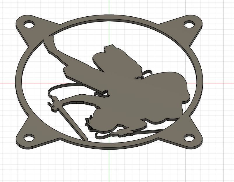 Attack on Titan Levi Ackerman PC fan grill cover  3D print model_5