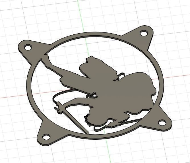 Attack on Titan Levi Ackerman PC fan grill cover  3D print model_19