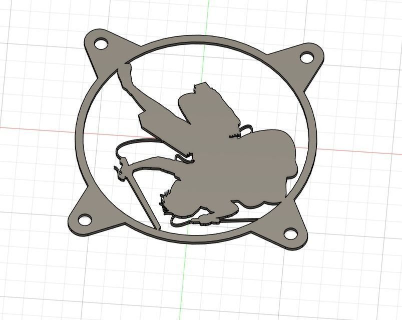 Attack on Titan Levi Ackerman PC fan grill cover  3D print model_31