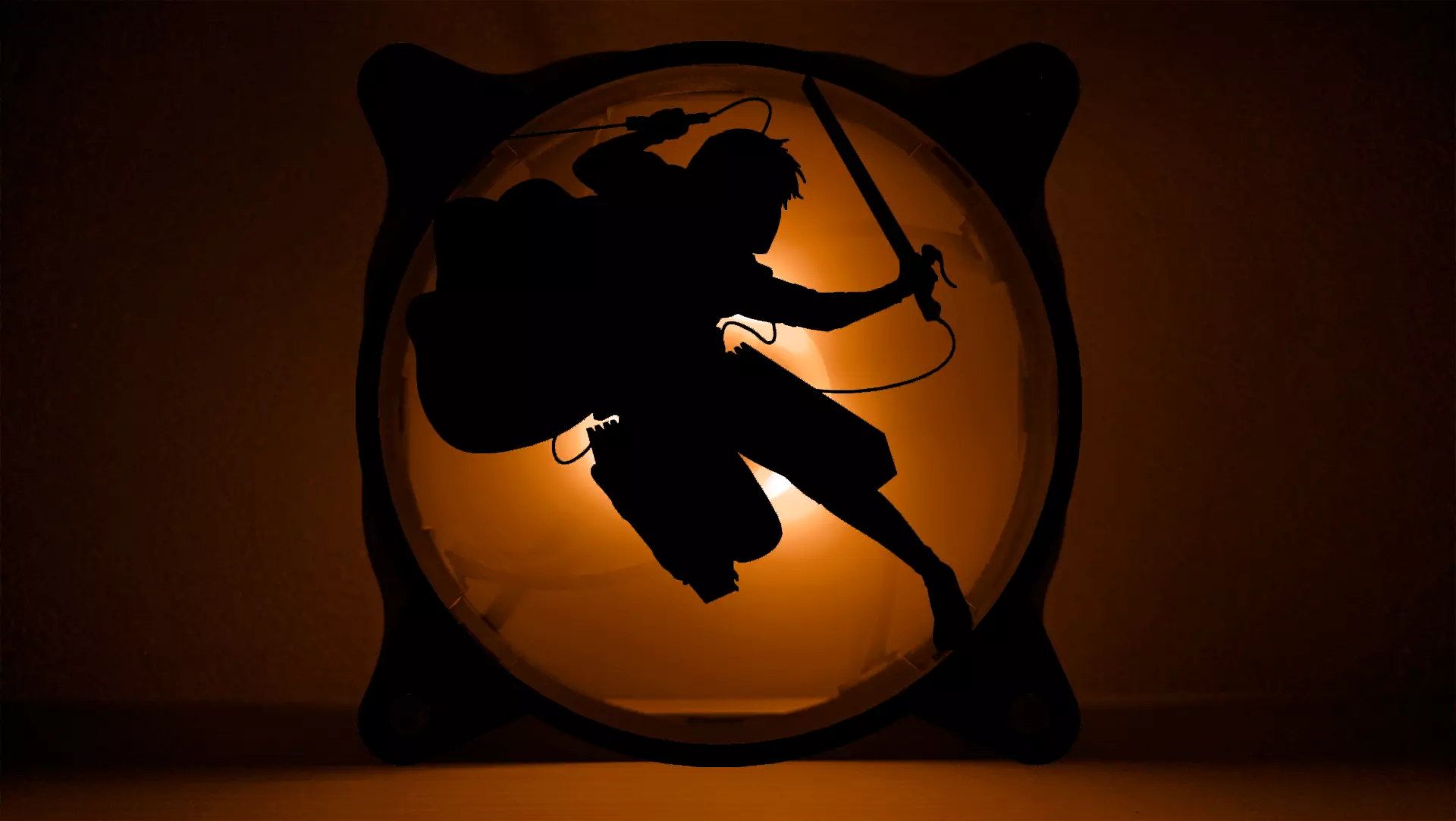 Attack on Titan Levi Ackerman PC fan grill cover  3D print model_0