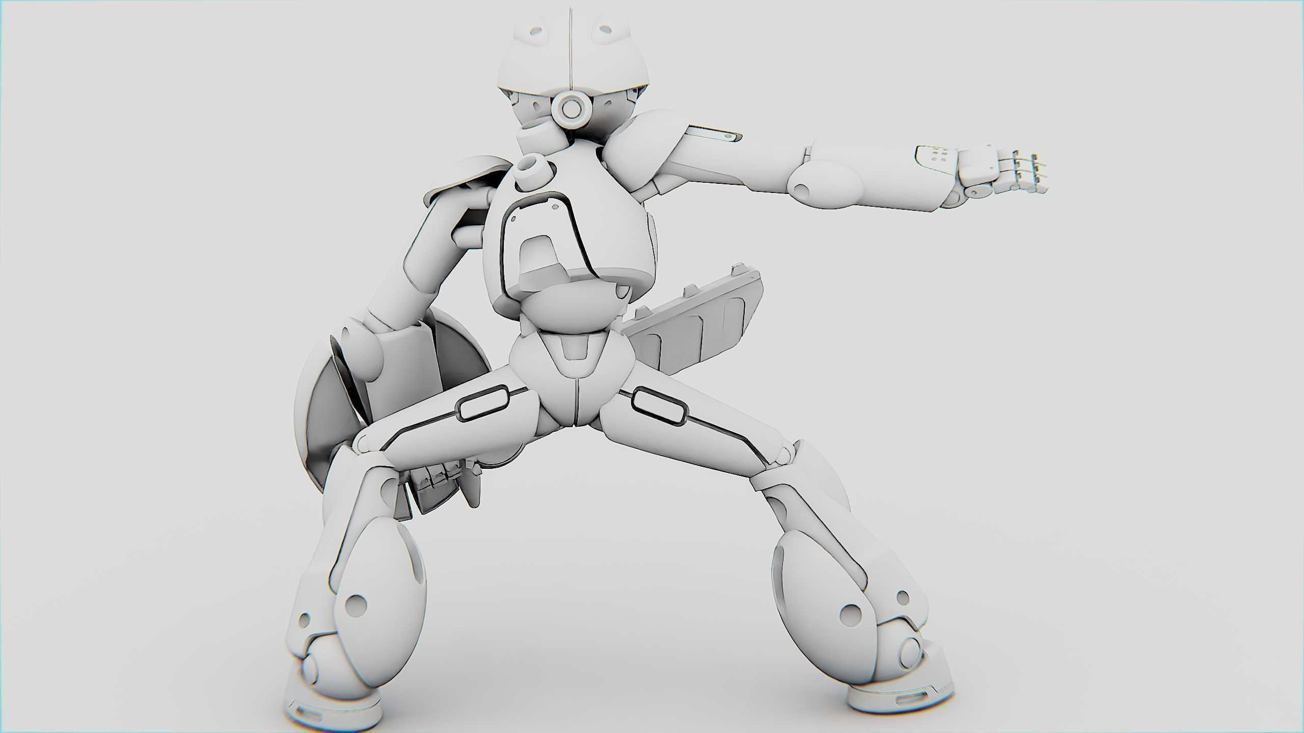 BATTLE DROID RF-900 Rigged for Unreal Engine - Unity - MIXAMO 3D model_36