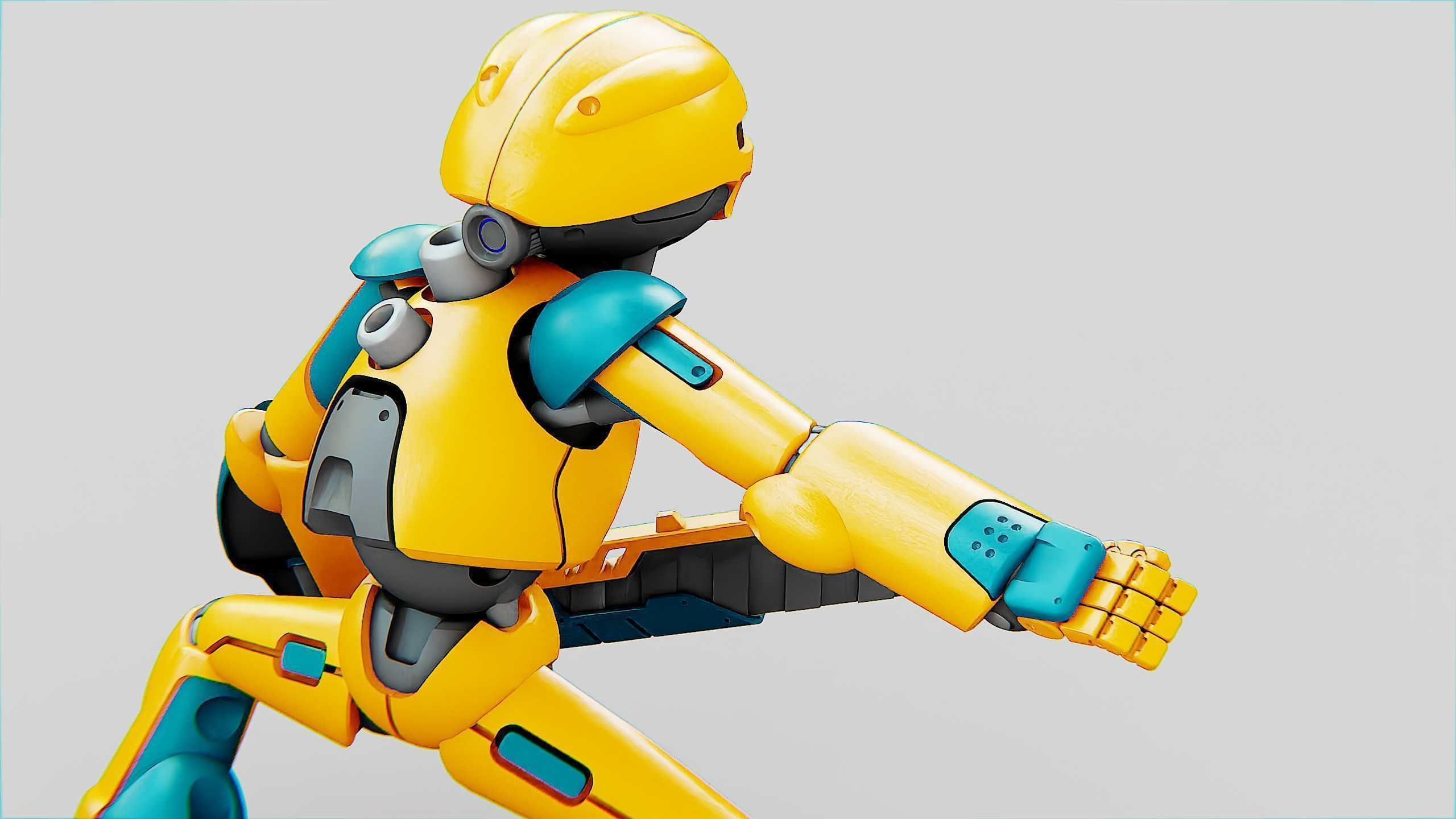 BATTLE DROID RF-900 Rigged for Unreal Engine - Unity - MIXAMO 3D model_20