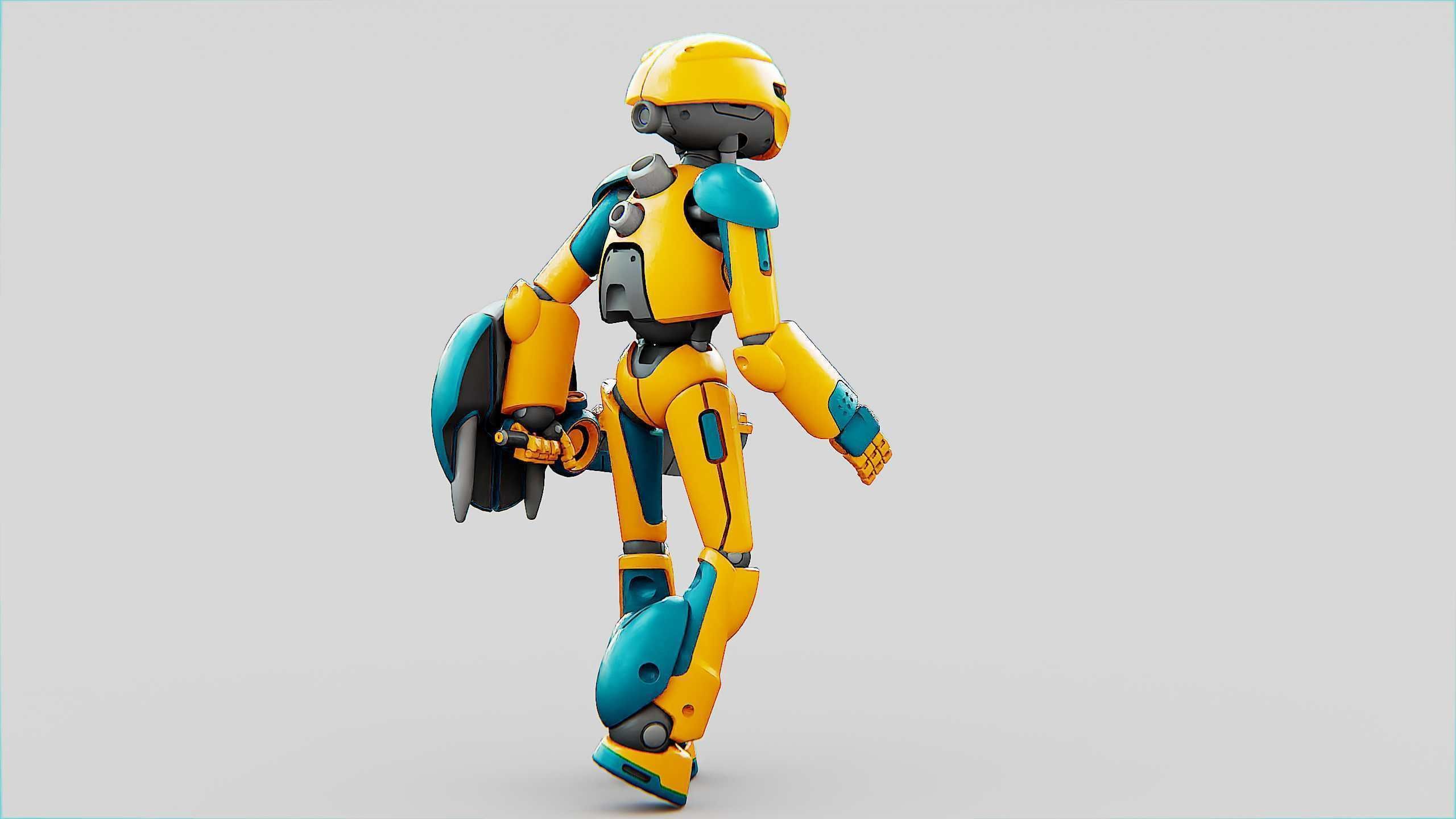 BATTLE DROID RF-900 Rigged for Unreal Engine - Unity - MIXAMO 3D model_30