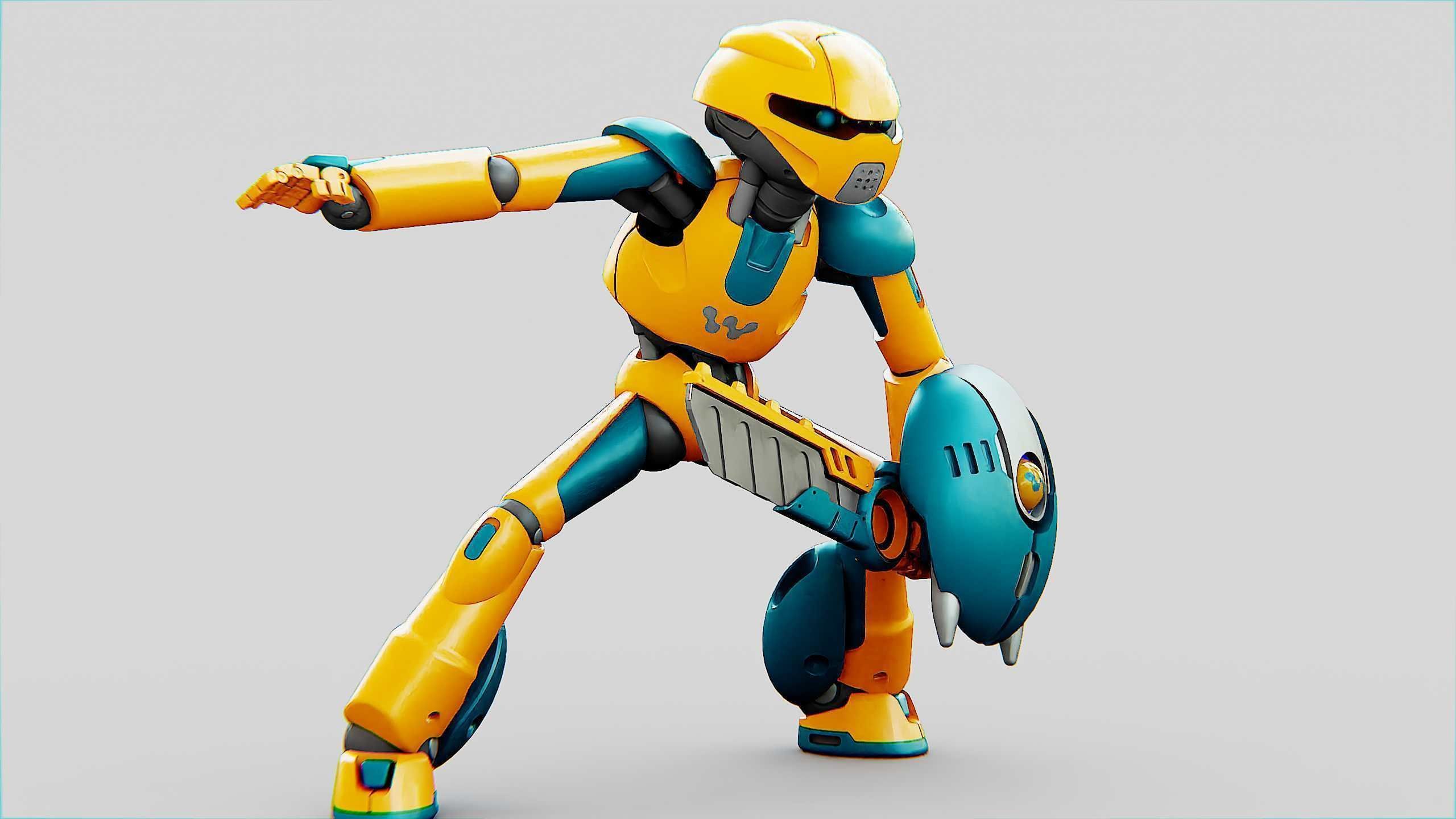 BATTLE DROID RF-900 Rigged for Unreal Engine - Unity - MIXAMO 3D model_6