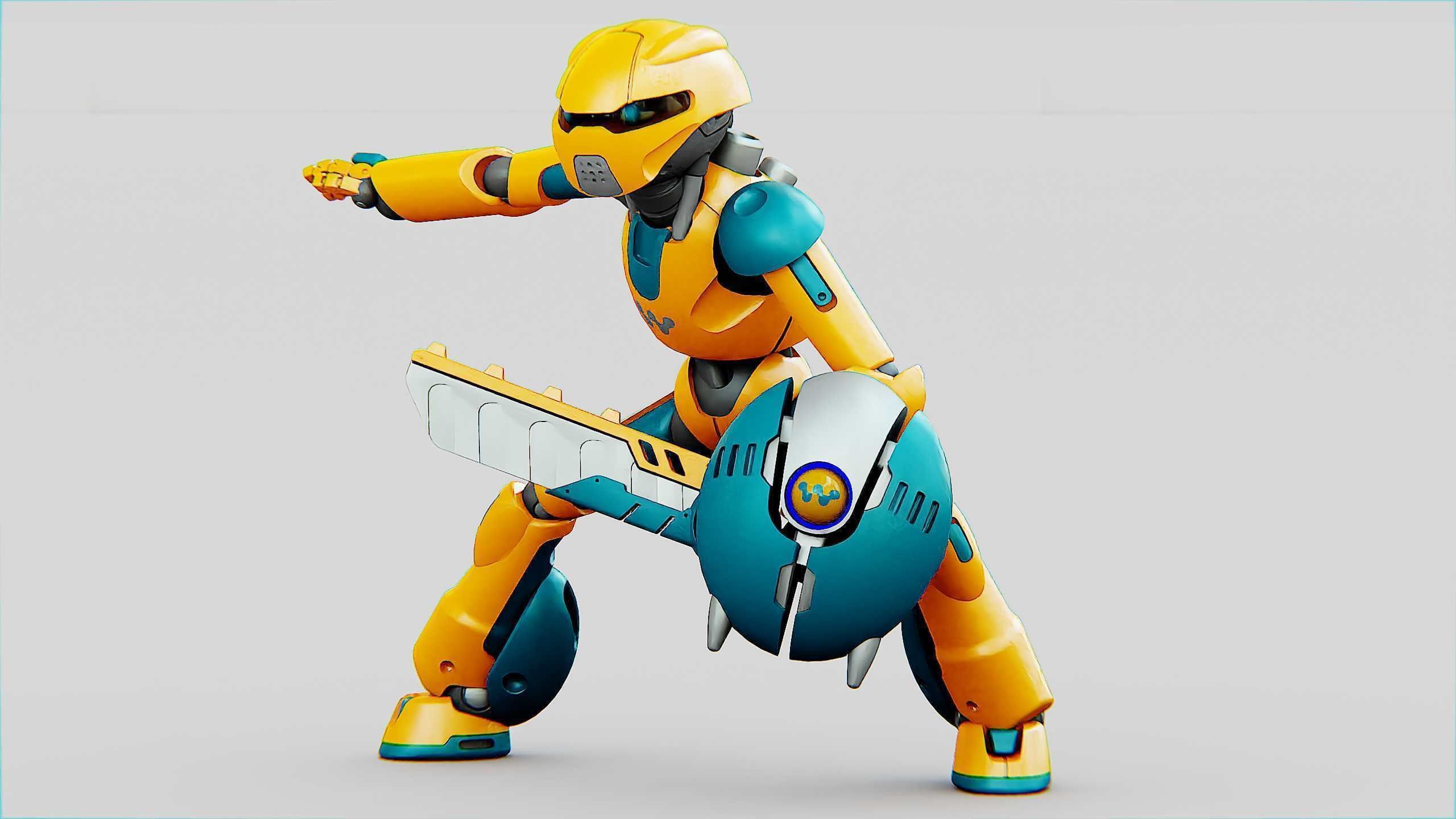 BATTLE DROID RF-900 Rigged for Unreal Engine - Unity - MIXAMO 3D model_2