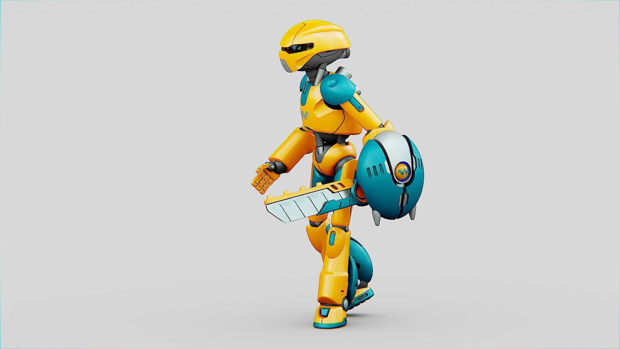 BATTLE DROID RF-900 Rigged for Unreal Engine - Unity - MIXAMO 3D model_31