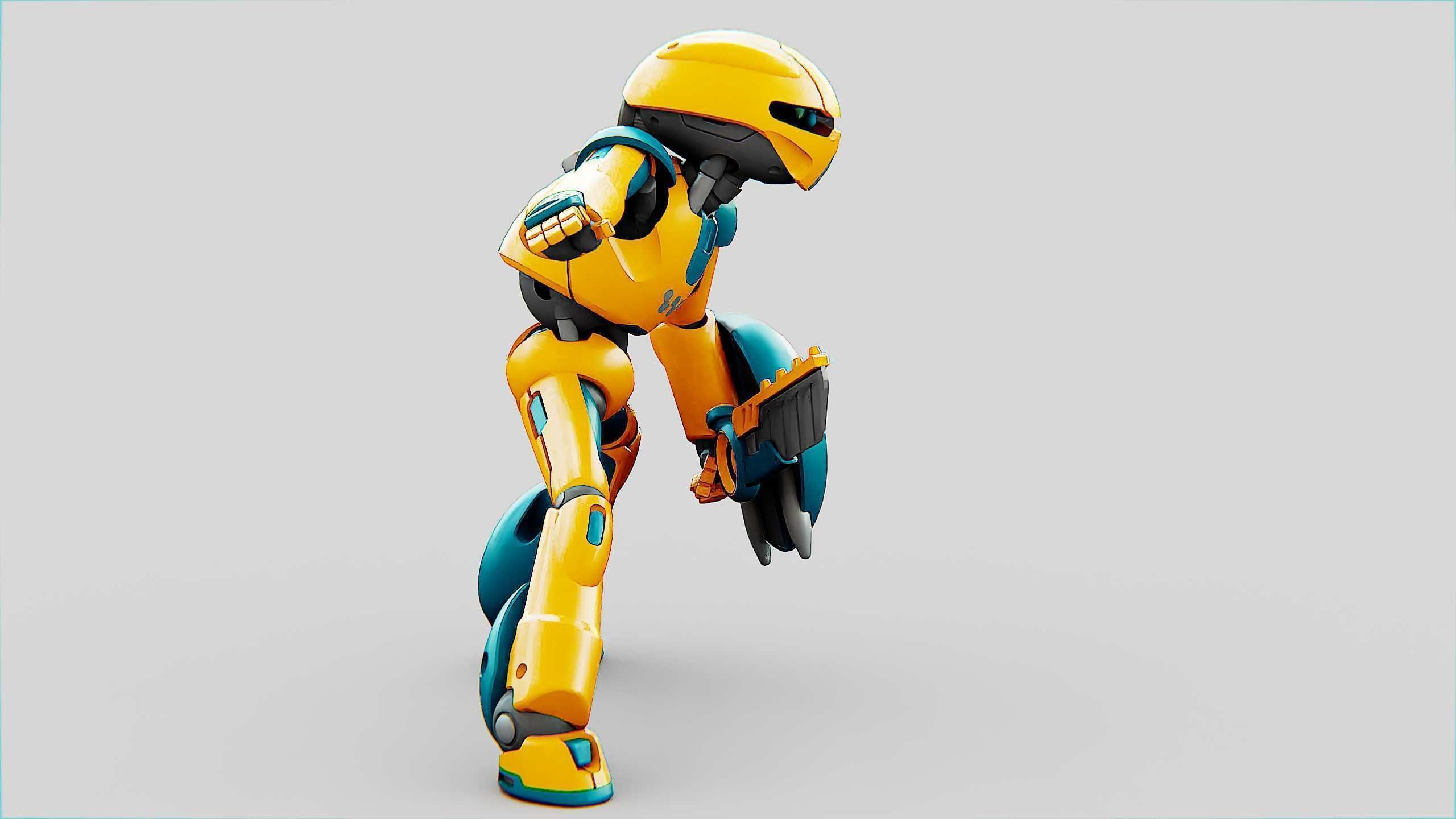 BATTLE DROID RF-900 Rigged for Unreal Engine - Unity - MIXAMO 3D model_8