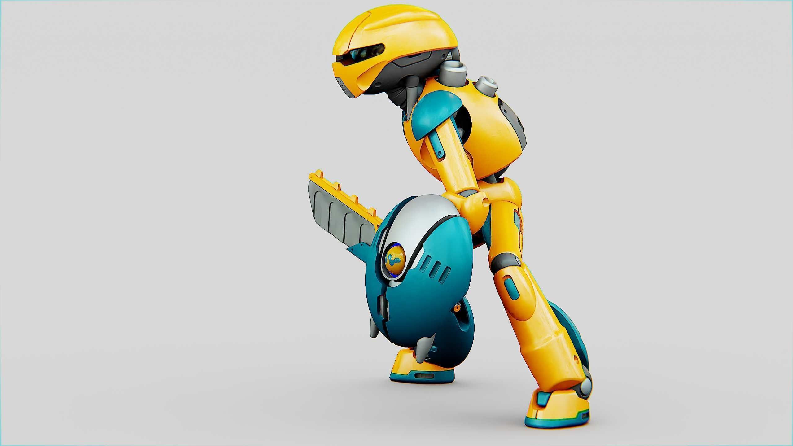 BATTLE DROID RF-900 Rigged for Unreal Engine - Unity - MIXAMO 3D model_15