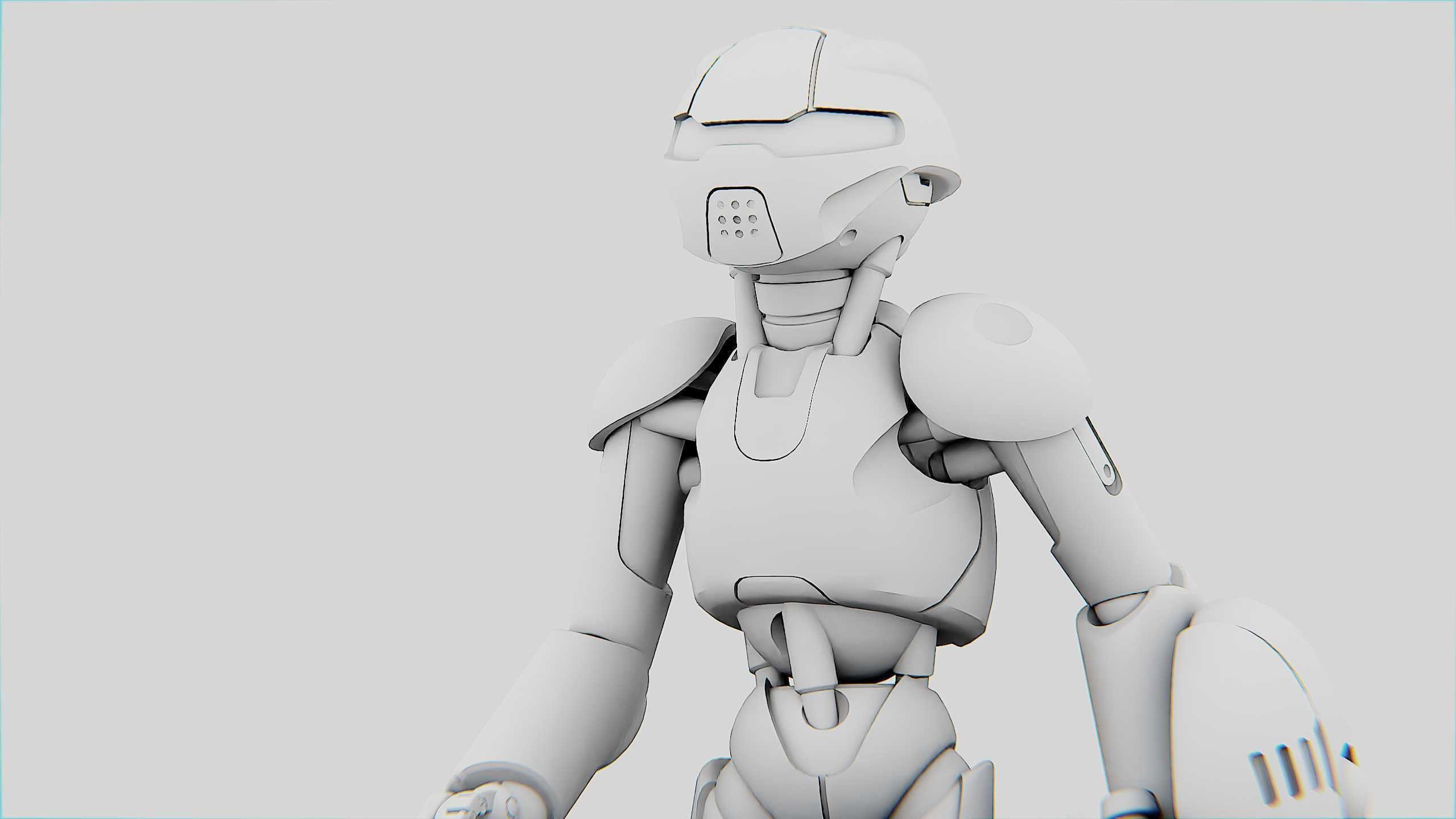 BATTLE DROID RF-900 Rigged for Unreal Engine - Unity - MIXAMO 3D model_34