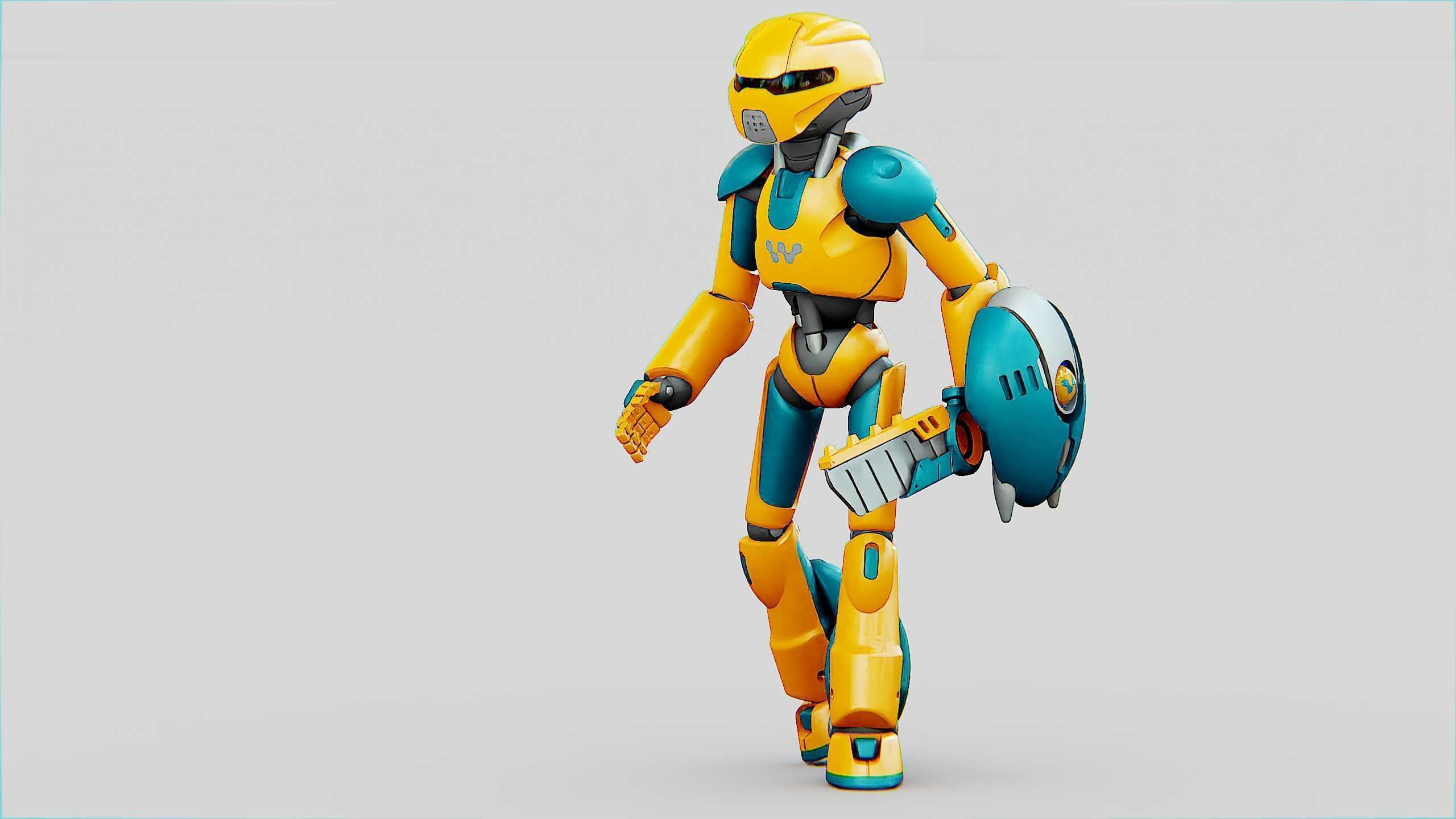 BATTLE DROID RF-900 Rigged for Unreal Engine - Unity - MIXAMO 3D model_26