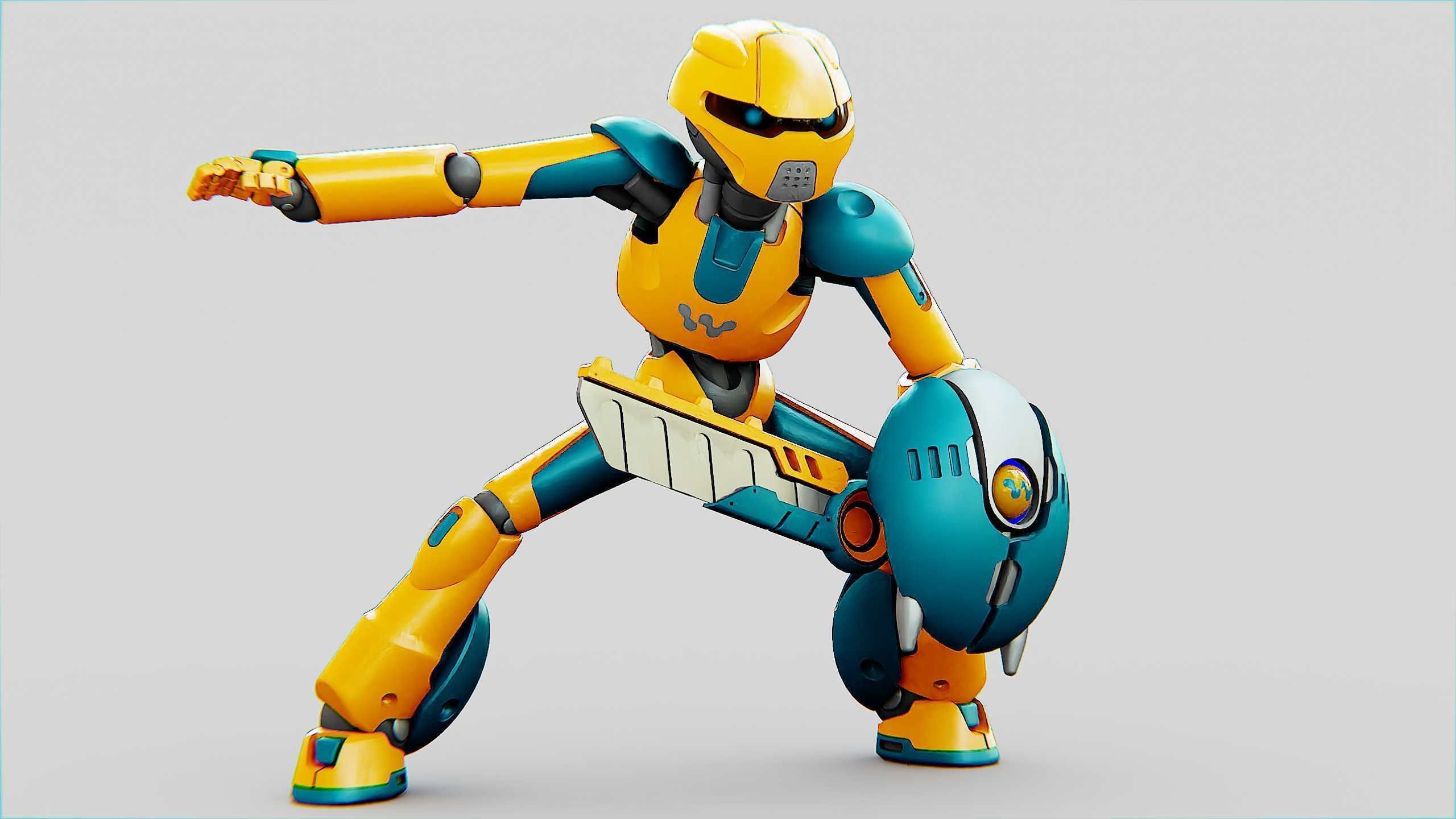 BATTLE DROID RF-900 Rigged for Unreal Engine - Unity - MIXAMO 3D model_5