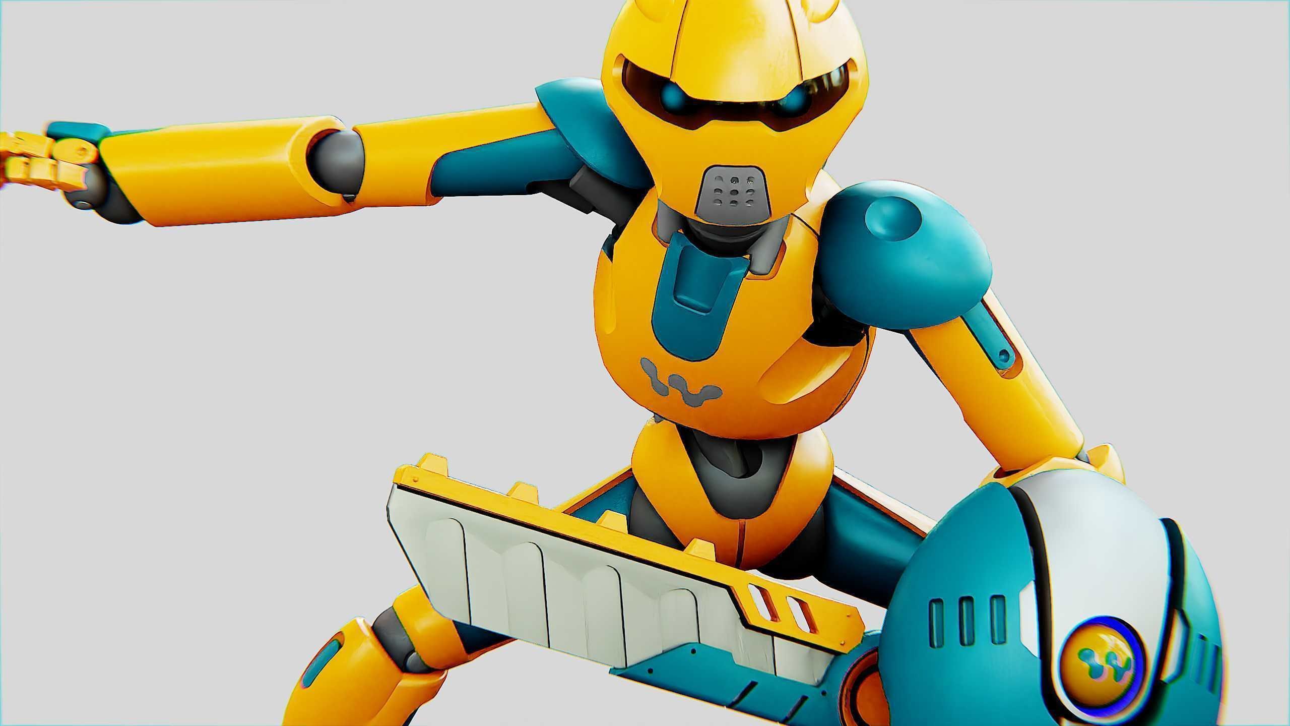 BATTLE DROID RF-900 Rigged for Unreal Engine - Unity - MIXAMO 3D model_18