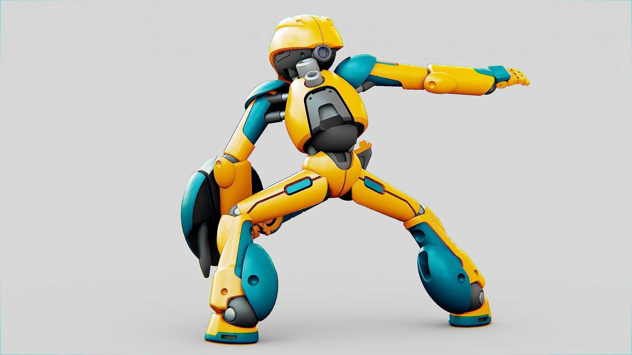 BATTLE DROID RF-900 Rigged for Unreal Engine - Unity - MIXAMO 3D model_12