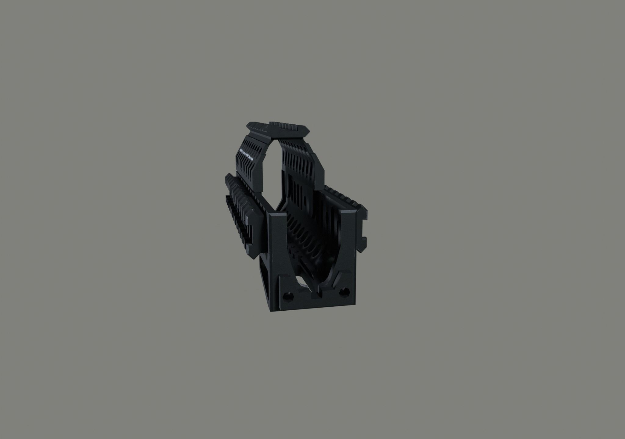 AK B-10 Zenit handguard Low-poly 3D model_3