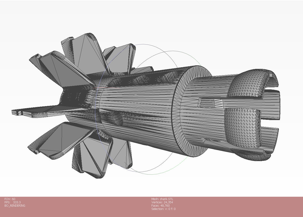 Mortar shell  Artillery mine of 82 mm caliber Training model  3D model_20