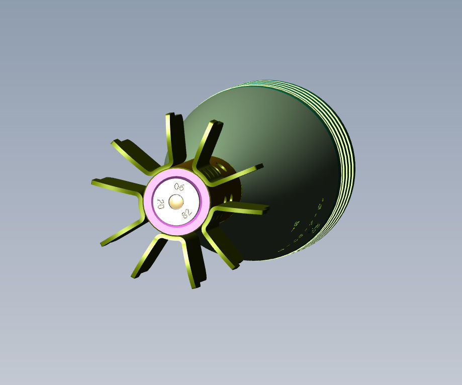 Mortar shell  Artillery mine of 82 mm caliber Training model  3D model_5