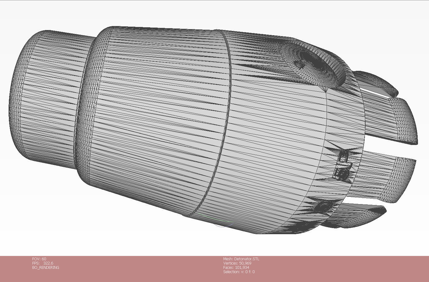 Mortar shell  Artillery mine of 82 mm caliber Training model  3D model_15