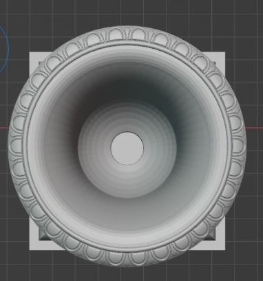 150 cm cast iron flower pot  3D model_2