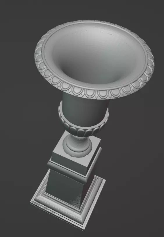 150 cm cast iron flower pot  3D model_0