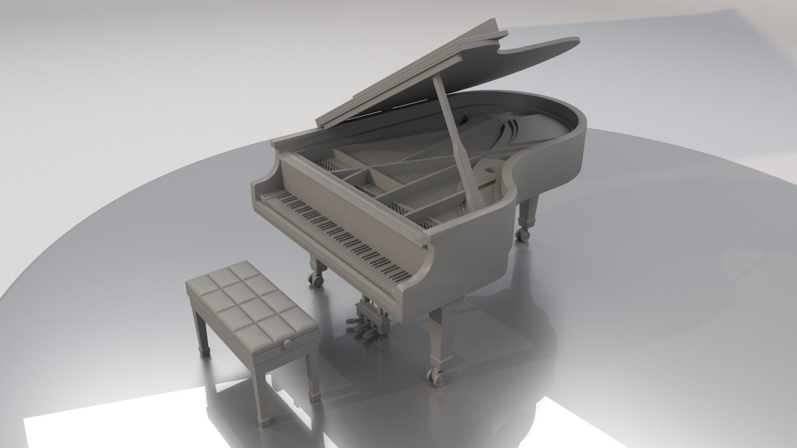 Livingroom Piano Printable 3D print model_1