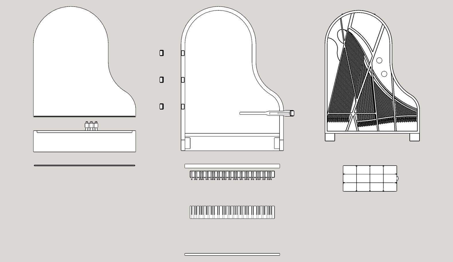 Livingroom Piano Printable 3D print model_15