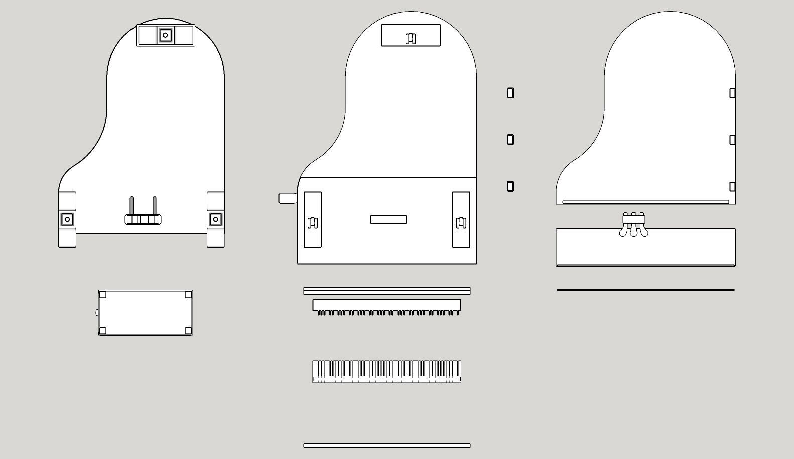 Livingroom Piano Printable 3D print model_18