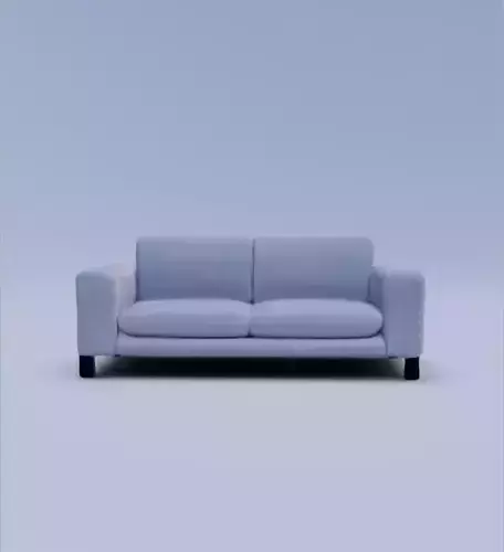 White Sofa - interior 3d design sofa