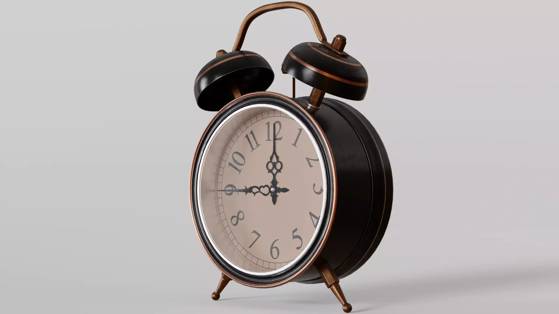 Old Alarm Clock 3d Model 3D model