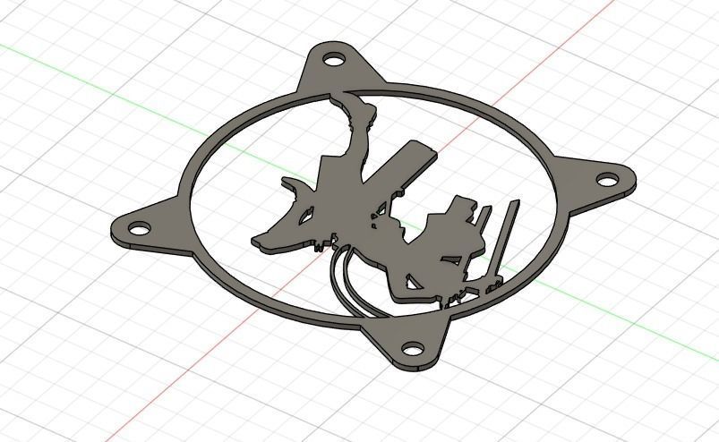 Attack on Titan Eren Yeager PC fan grill cover  3D print model_30