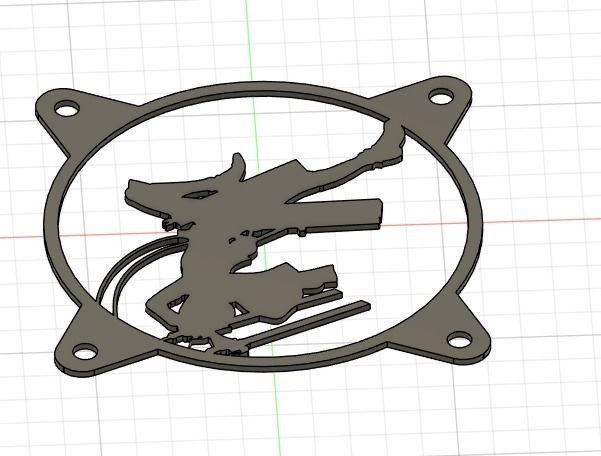 Attack on Titan Eren Yeager PC fan grill cover  3D print model_18