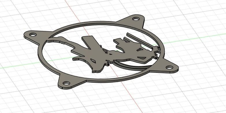 Attack on Titan Eren Yeager PC fan grill cover  3D print model_28