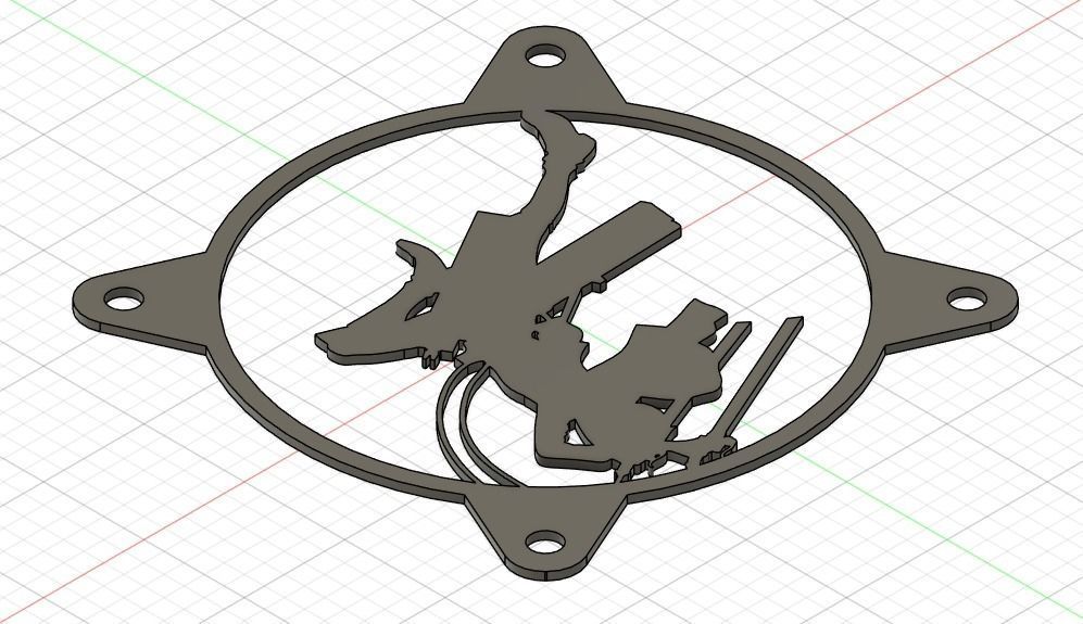 Attack on Titan Eren Yeager PC fan grill cover  3D print model_4