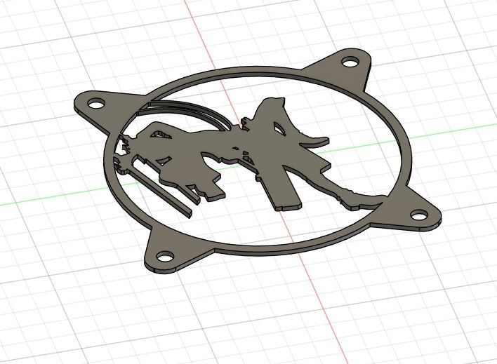 Attack on Titan Eren Yeager PC fan grill cover  3D print model_22