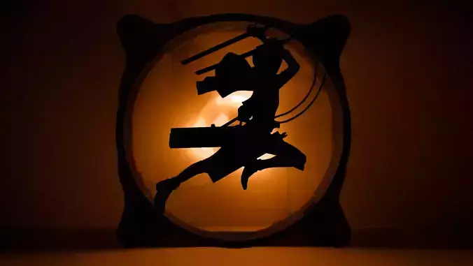 Attack on Titan Eren Yeager PC fan grill cover  3D print model
