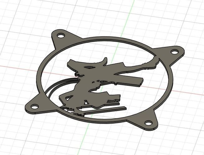 Attack on Titan Eren Yeager PC fan grill cover  3D print model_19