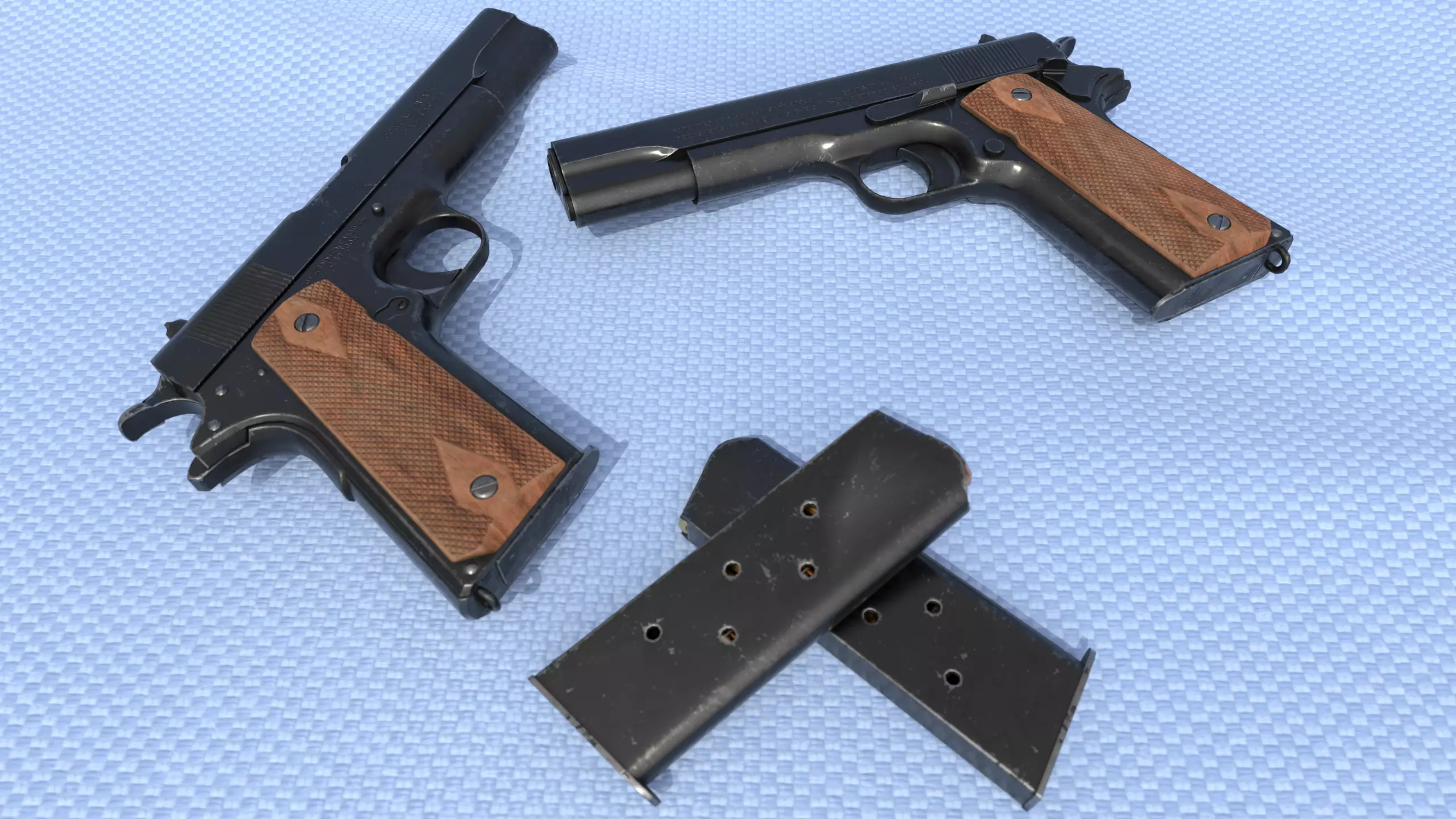 Colt 1911 Low-poly 3D model Low-poly 3D model_0