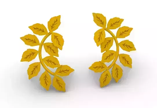 Aretes Hojas Leaf Earrings SM