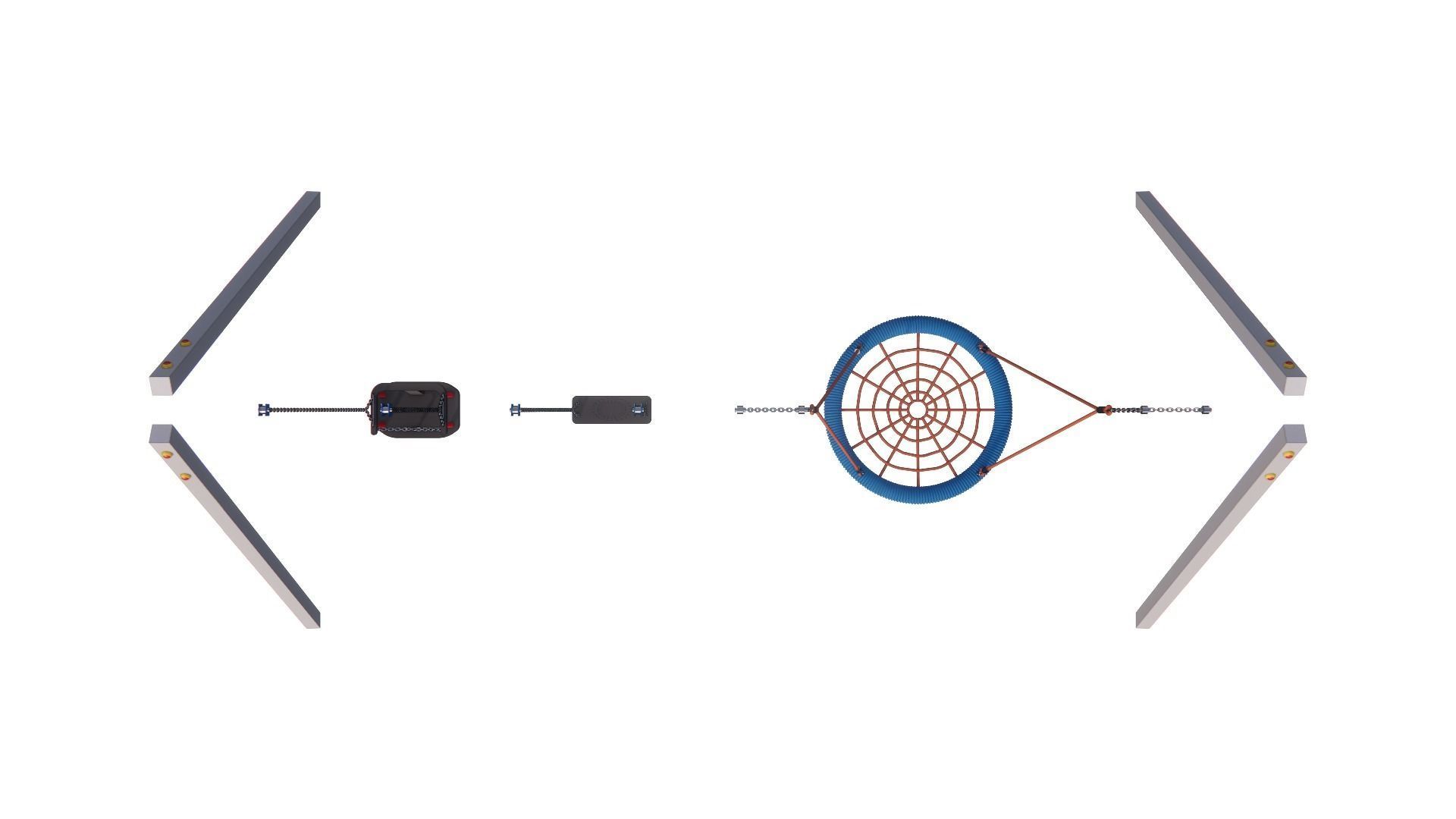 Bird nest swing seats 3D model_4